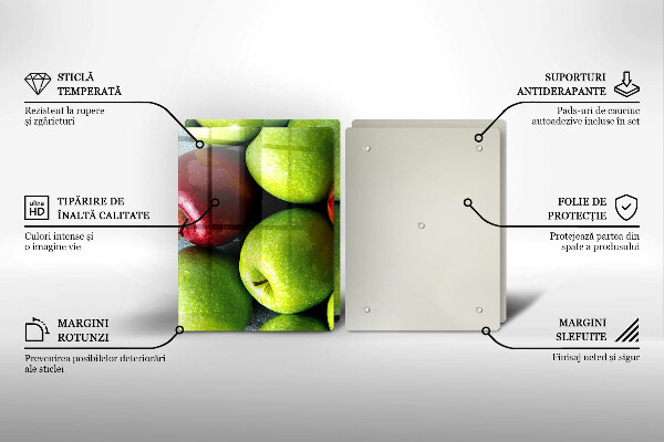 Herdabdeckplatte glas Saftige Äpfel