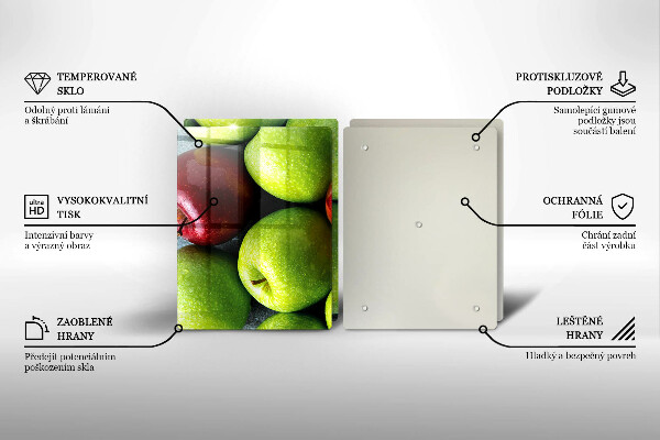 Herdabdeckplatte glas Saftige Äpfel