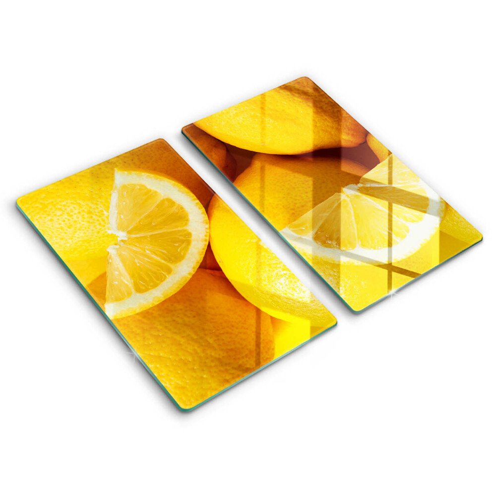 Herdabdeckplatte glas Saftige Zitronen