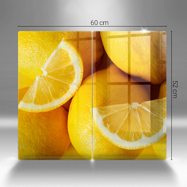 Herdabdeckplatte glas Saftige Zitronen