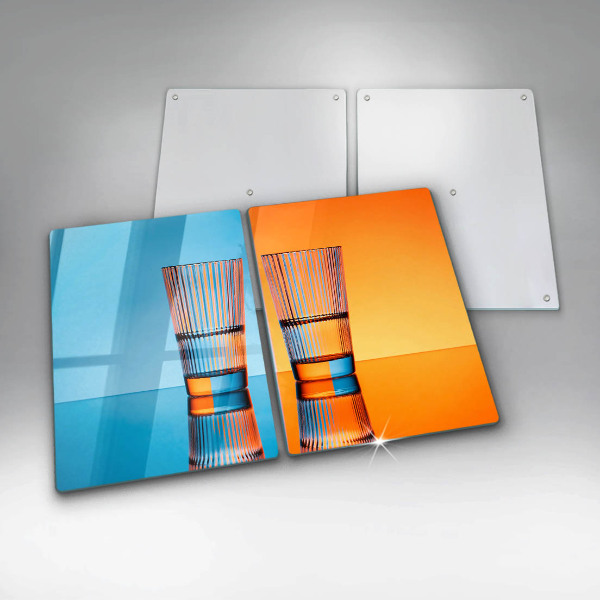 Herdabdeckplatte glas Zwei Gläser Wasser