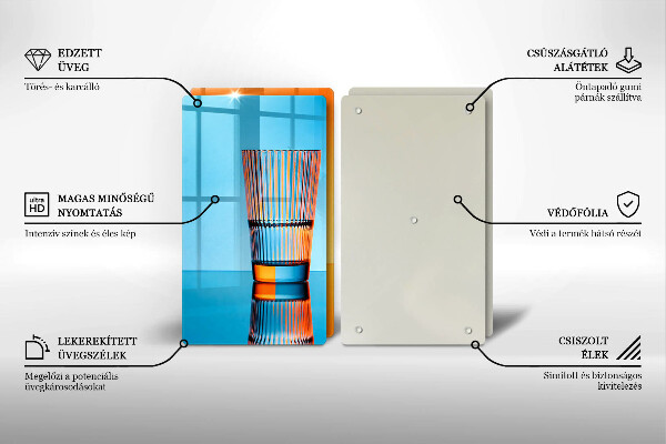 Herdabdeckplatte glas Zwei Gläser Wasser