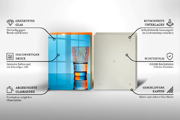 Herdabdeckplatte glas Zwei Gläser Wasser