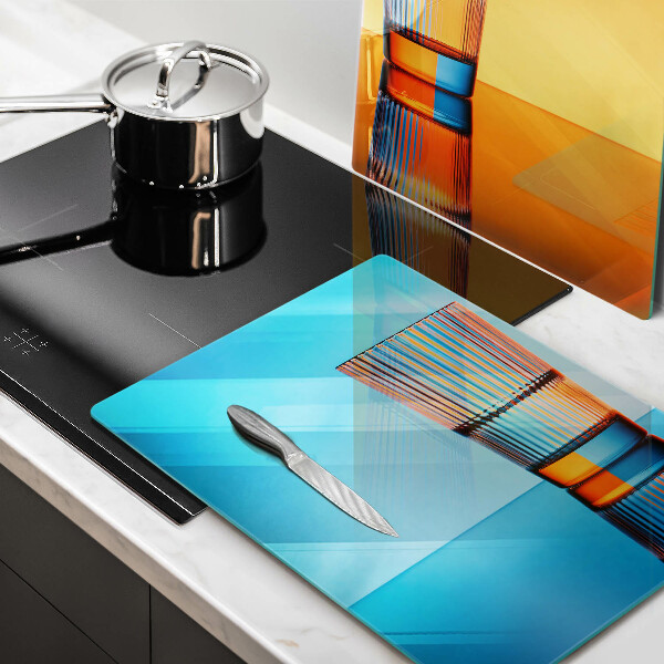 Herdabdeckplatte glas Zwei Gläser Wasser