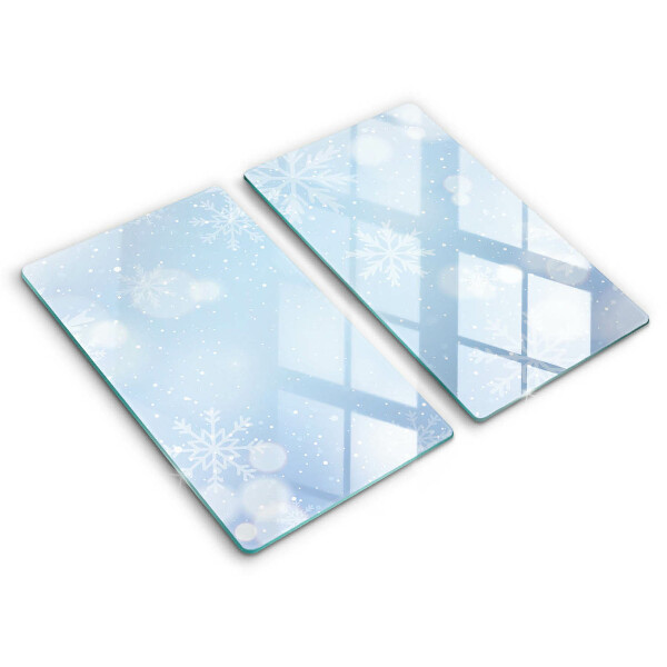 Herdabdeckplatte glas Wintertextur