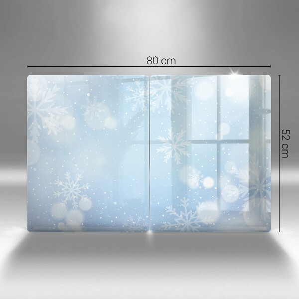 Herdabdeckplatte glas Wintertextur