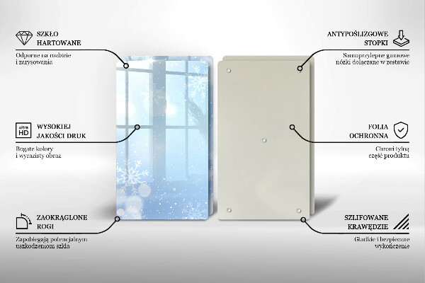 Herdabdeckplatte glas Wintertextur