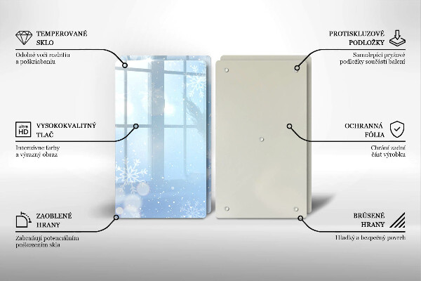 Herdabdeckplatte glas Wintertextur