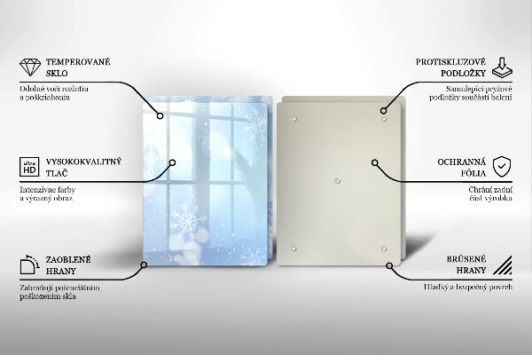 Herdabdeckplatte glas Wintertextur
