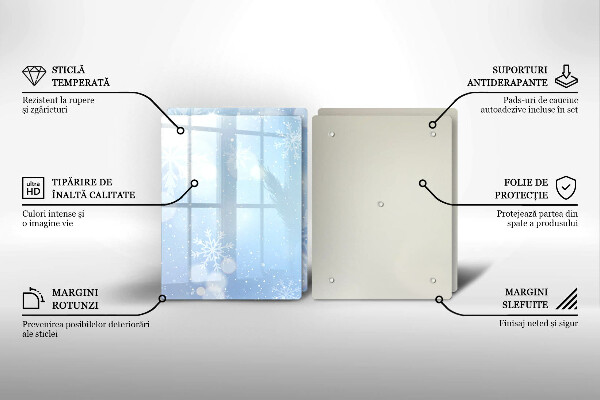 Herdabdeckplatte glas Wintertextur
