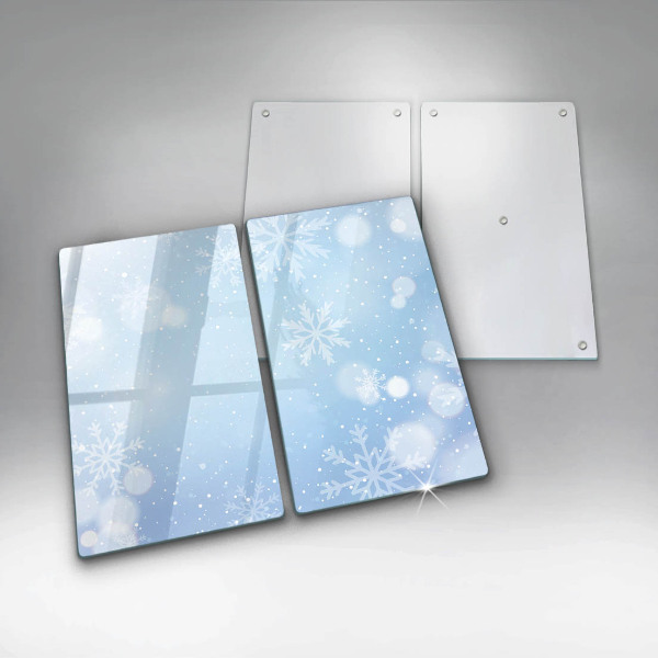 Herdabdeckplatte glas Wintertextur