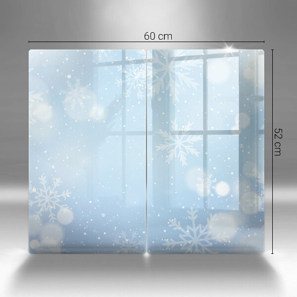 Herdabdeckplatte glas Wintertextur