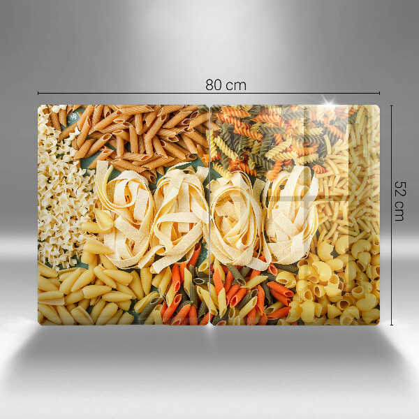 Herdabdeckplatte glas Verschiedene Nudelsorten