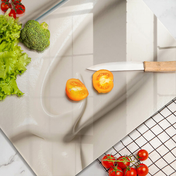 Herdabdeckplatte glas Cremiges Eis