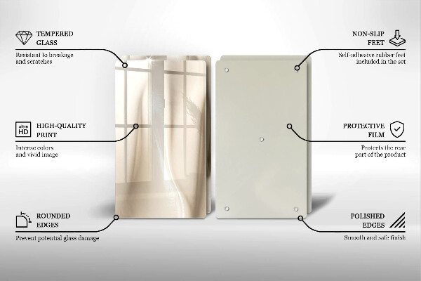 Herdabdeckplatte glas Cremiges Eis