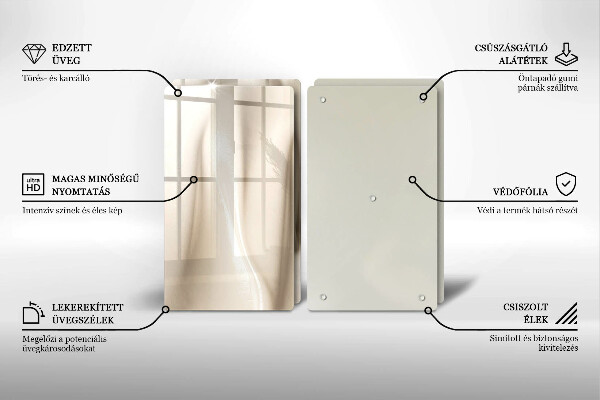 Herdabdeckplatte glas Cremiges Eis