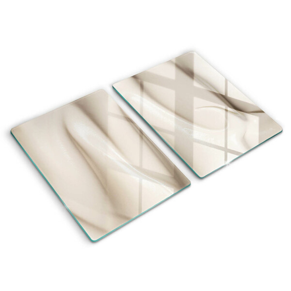 Herdabdeckplatte glas Cremiges Eis