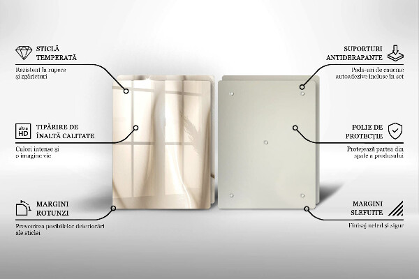 Herdabdeckplatte glas Cremiges Eis
