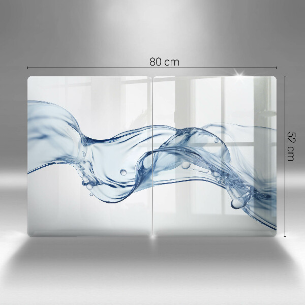 Herdabdeckplatte glas Kristallwasser