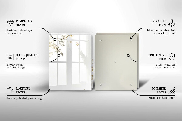 Herdabdeckplatte glas Winterdekorationen