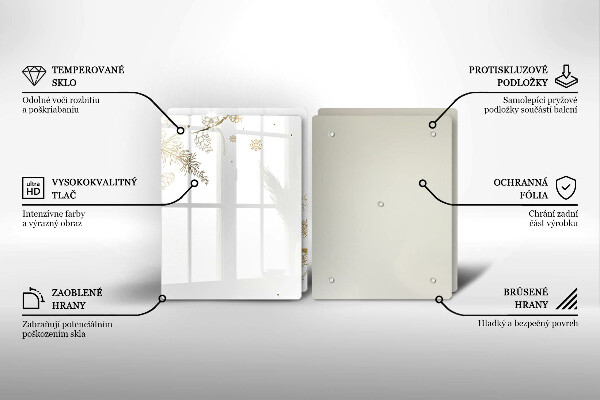 Herdabdeckplatte glas Winterdekorationen