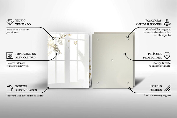 Herdabdeckplatte glas Winterdekorationen