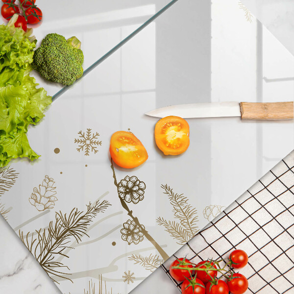 Herdabdeckplatte glas Winterdekorationen