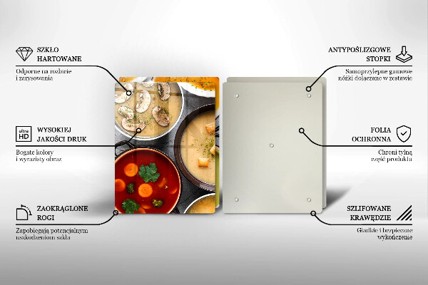 Herdabdeckplatte glas Bunte Suppen