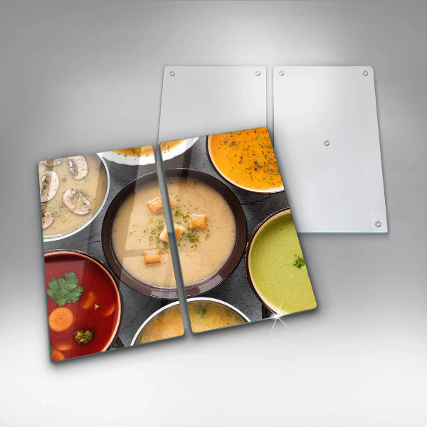 Herdabdeckplatte glas Bunte Suppen