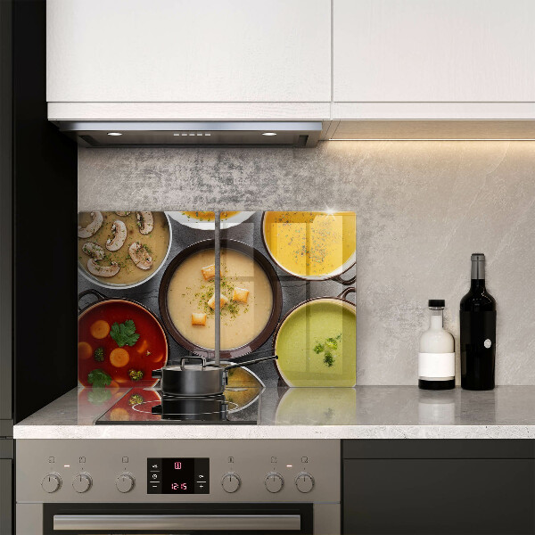 Herdabdeckplatte glas Bunte Suppen