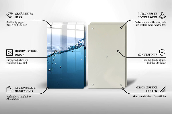 Herdabdeckung Blaues Wasser