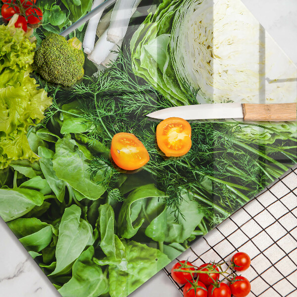 Herdabdeckung Grünes Gemüse