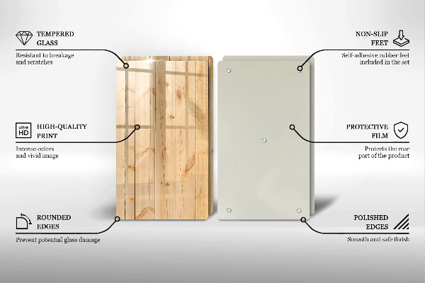 Herdabdeckung Zarte Holzbretter