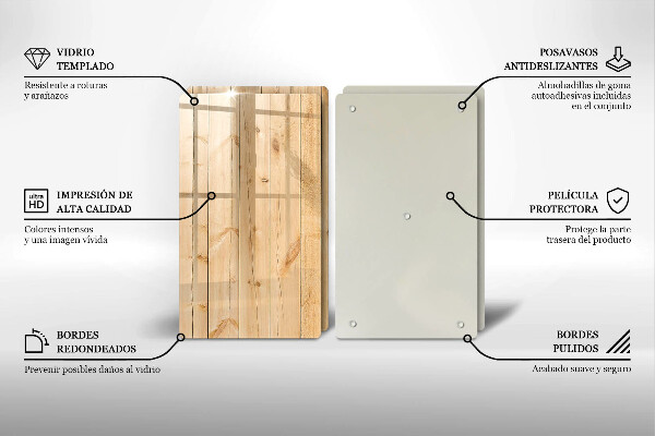 Herdabdeckung Zarte Holzbretter