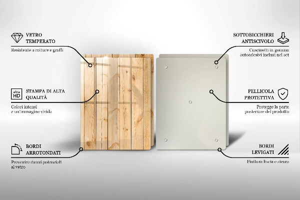 Herdabdeckung Zarte Holzbretter