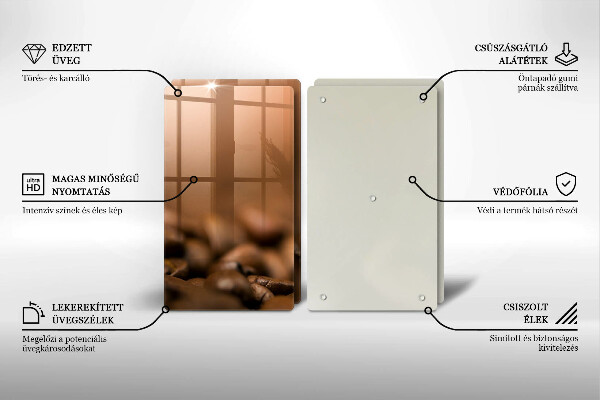 Herdabdeckung Kaffeebohnen