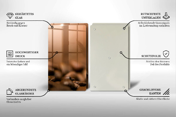 Herdabdeckung Kaffeebohnen