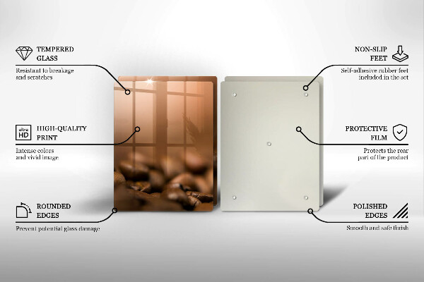 Herdabdeckung Kaffeebohnen