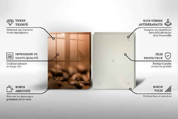 Herdabdeckung Kaffeebohnen