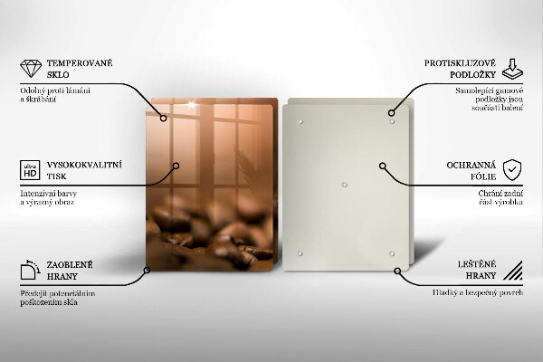 Herdabdeckung Kaffeebohnen