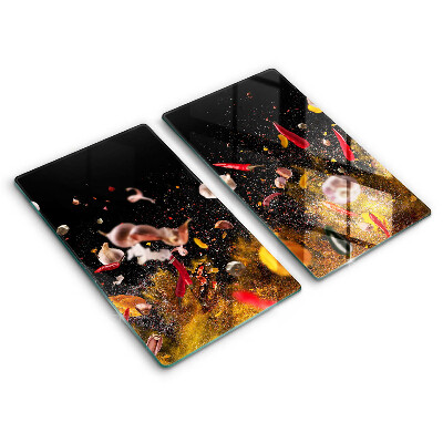 Herdabdeckung Scharfe Gewürze