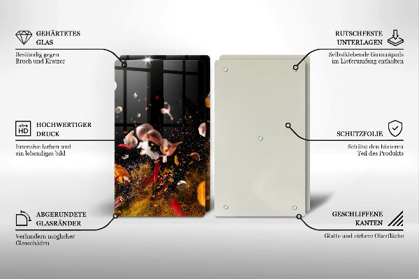 Herdabdeckung Scharfe Gewürze