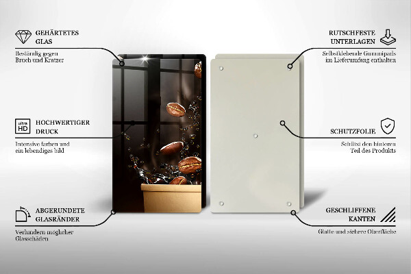 Herdabdeckung Heiße Kaffeebohnen