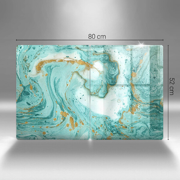 Herdabdeckung Blaue Abstraktion