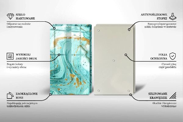 Herdabdeckung Blaue Abstraktion