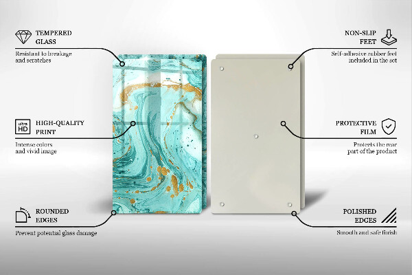 Herdabdeckung Blaue Abstraktion