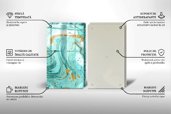 Herdabdeckung Blaue Abstraktion