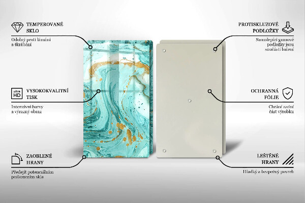 Herdabdeckung Blaue Abstraktion