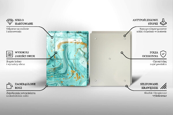 Herdabdeckung Blaue Abstraktion