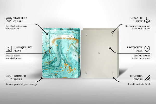 Herdabdeckung Blaue Abstraktion